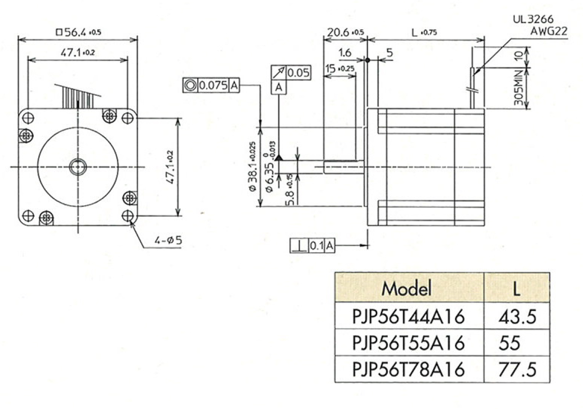 PJP56T-55B16 system drawing